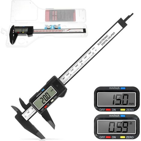 Calibro digitale 0–6 pollici – Ampio schermo LCD, conversione pollici/mm, strumento di misura di precisione (1/5)