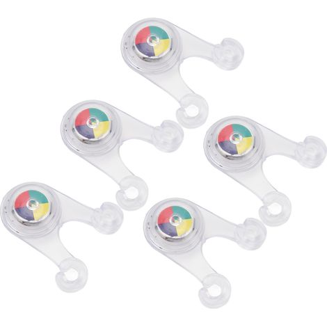 5 Pièces Lampe LED de Signalisation de Sécurité pour Camping, Décorative et d'Ambiance pour Tente et Auvent, Feux LED Multicolores (1/5)