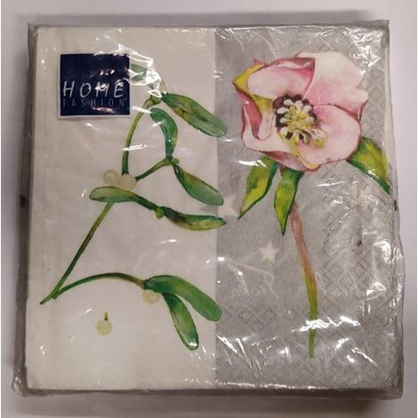 HOME FASHION - CONFEZIONE DI TOVAGLIOLIPER DECOUPAGE DA 20PZ 33X33CM - FANTASIA FLOREALE