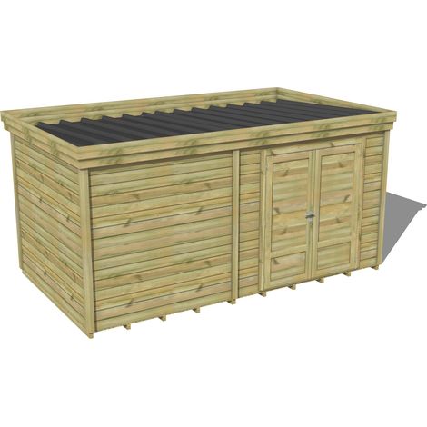 ABRI DE JARDIN bois traité 27mm, 4,7x2,6m, 12m2, Plancher (1/3)