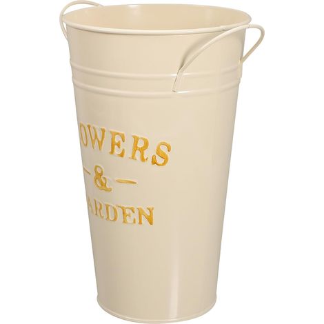 Seau à Fleurs en Fer Blanc Bords Lisses, Contenant pour Fleurs Coupées et Décor Créatif, Maison ou Exposition en Centre Commercial (1/5)