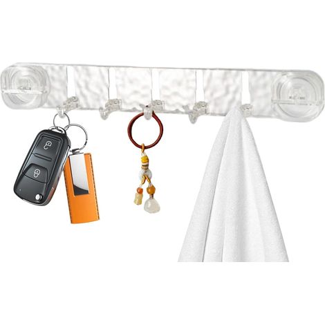 Crochets à Ventouse Porte-Crochets de Douche à Ventouse  Porte-Serviette Rotatif Murale Support Sans Perçage pour Salon Salle de Bain Porte en Verre et Carrelage Sac Vêtements Robe (1/5)