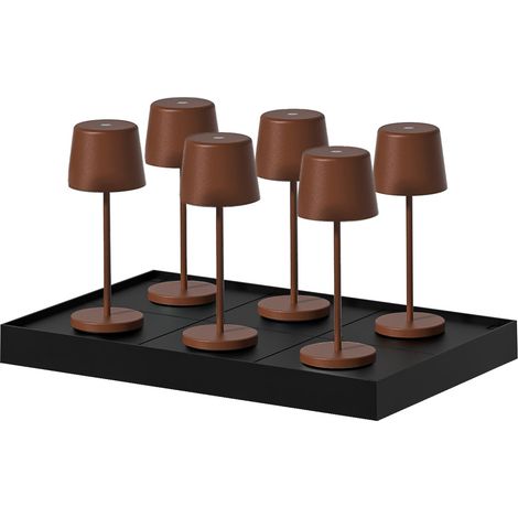 6 mini lámparas de mesa con bandeja de carga H22cm KELLY MINI (1/5)
