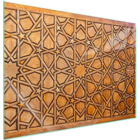 Plaque de protection en verre pour poêle à bois 70x52 (1/5)