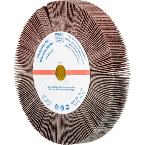 PFERD TOOLS Lamellenschleifrad für Winkelschleifer FR WS Ø 125x20mm 5/8-11 A80 universelle Anwendung 2 Stk