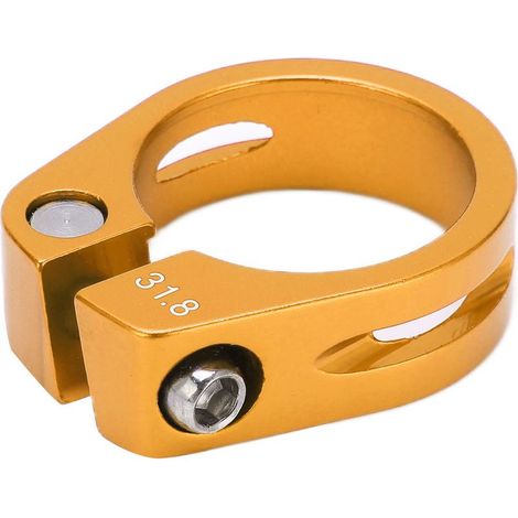 Collier de tube de selle en alliage d'aluminium pour vélo de montagne et route, serrure de tige de selle dorée (1/5)