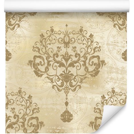 Papel pintado con motivos vintage para salón y dormitorio, 50x1000 cm. (1/5)