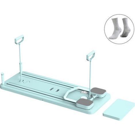 Ensemble Pilates Reformer 4 en 1 avec appareil de Pilates,rouleau abdominal pour pompes et offert 1 paire de chaussettes