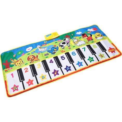 Tapis de piano musical portable pour enfants, clavier de piano, jouet, tapis, couverture d'éveil pour bébé (1/5)