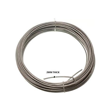 One Stop DIY We Search You Save Lot de 5 rouleaux de fil en acier galvanisé 2 mm x 1/2 kg 20 m (1/2)
