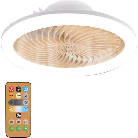 Lampe ventilateur LED avec télécommande sans fil culot E27 variable chambre diffuseur d'arômes vent puissant (1/4)