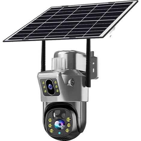Cámara solar, resolución de 8 MP, audio bidireccional, cámara WiFi sin tarjeta de memoria. (1/2)