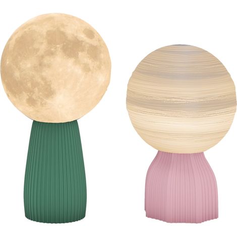 Lampe de table planétaire USB blanc 3 couleurs plastique
