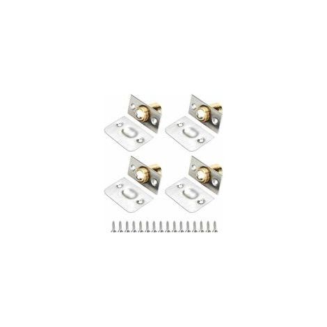 4-Piece Stainless Steel Ball Door Catch, Adjustable Roller Ball Furniture Door Latch, for Pantry, Cupboard, Kitchen (1/5)
