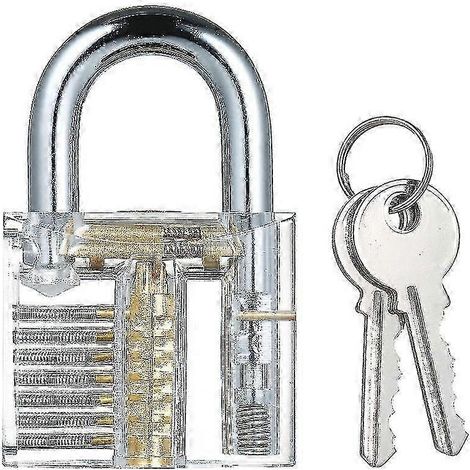 Cadenas d'entraînement en cristal pour la formation au crochetage, avec 2 clés (1/5)