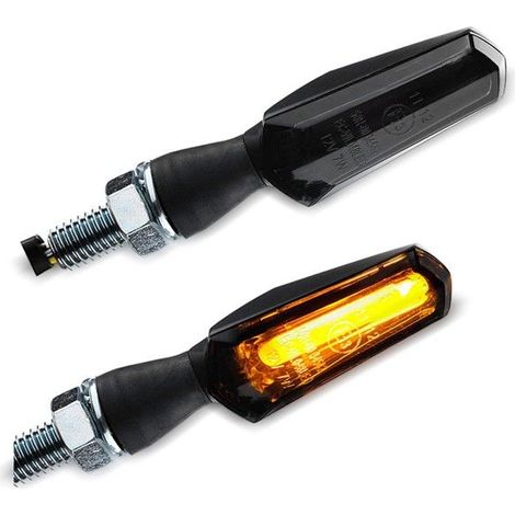 LED-Motorradblinker Lumitecs TX15 2 Stück getönt schwarz