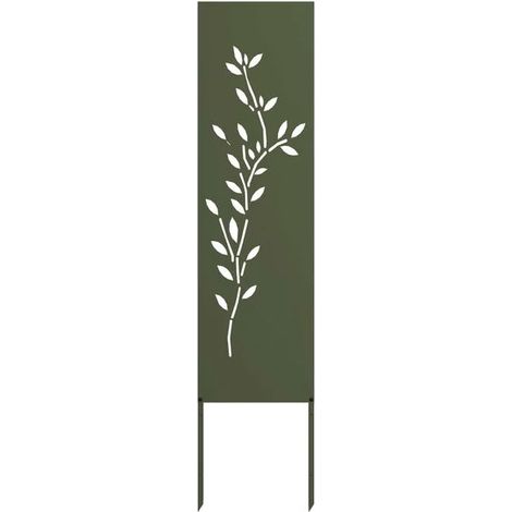 Paravent de jardin vert olive, 32 x 140 cm (1/5)