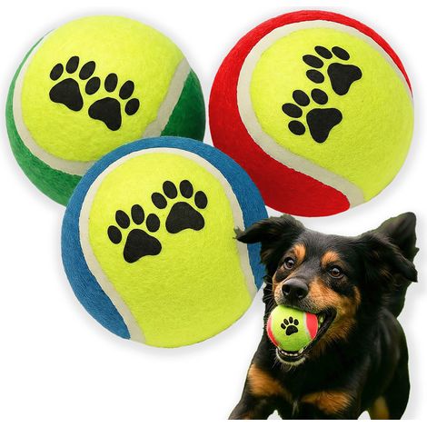 Pelota BC para perros, juguete para cachorros, mordedor, 3 unidades (1/5)