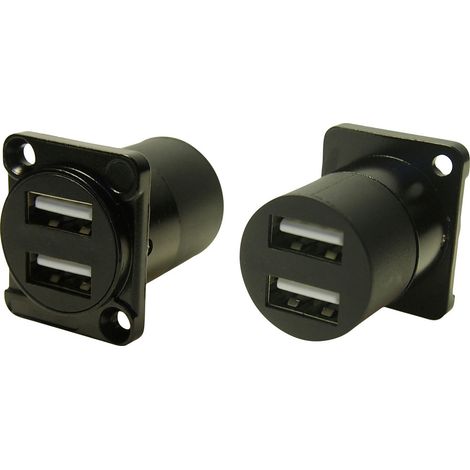 DUAL USB2.0 A-A FT BLACK METAL CSK Adapter CP30086 Cliff Inhalt: 1 St.