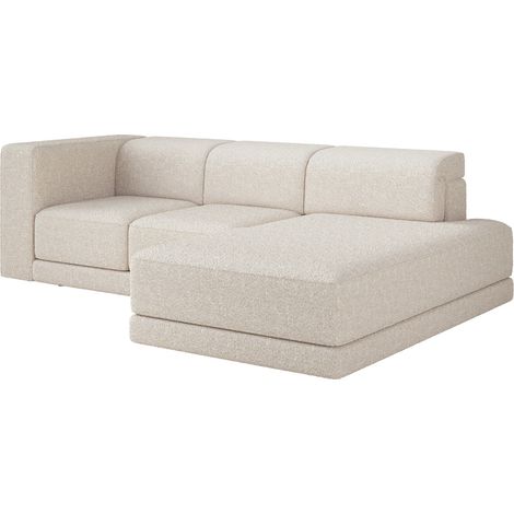 Selsey Novals - Ecksofa L-Form, 4-Sitzer, rechts, Bouclé Creme, 278 cm (1/5)