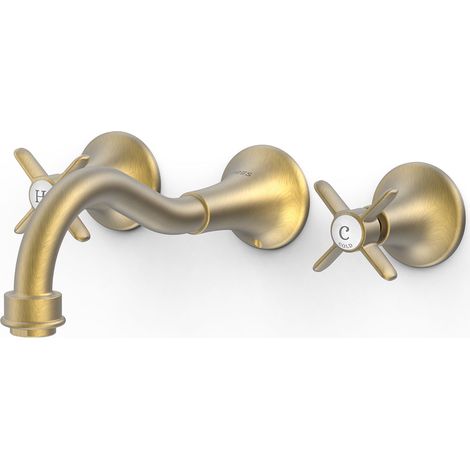 GRIFO BIMANDO EMPOTRADO PARA LAVABO CUERPO EMPOTRADO