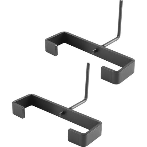 Lot de 2 supports de fixation pour poteaux en béton et bois, fixations de sécurité pour panneaux de clôture en béton ou en bois (1/5)