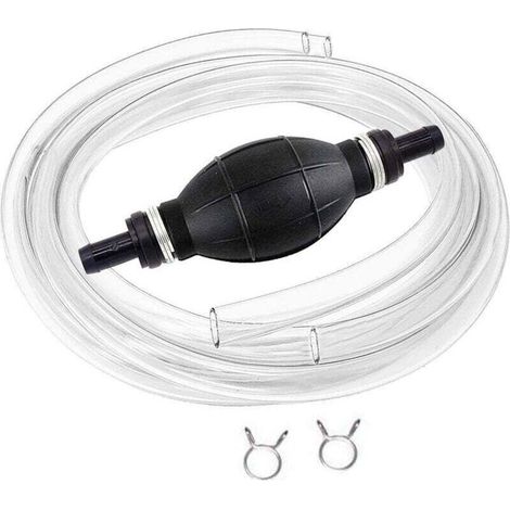 Manuel Pompe De Transfert De Carburant Avec 2M Siphon Tuyau Portable De Pompe à Main à Débit élevé à Siphon Pour Essence De Gaz Essence Diesel Huile Liquide Réservoir De Poissons (1/4)