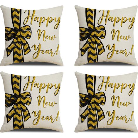 Funda de cojín decorativa para sofá, decoración de invierno y Año Nuevo, cojines festivos para fiestas y celebraciones. (1/4)