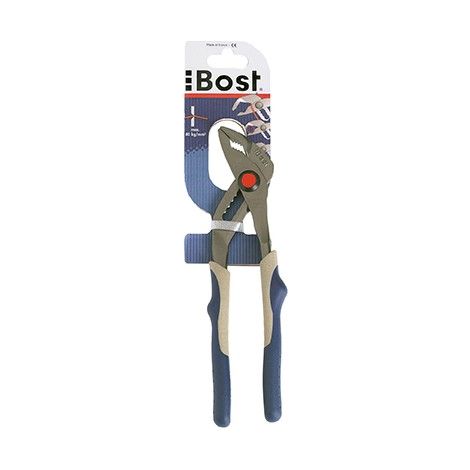 Pince multiprise 240 mm – Articulation à crémaillère – Denture dissymétrique – Butée anti-pince-doigts – 114062 – Bost