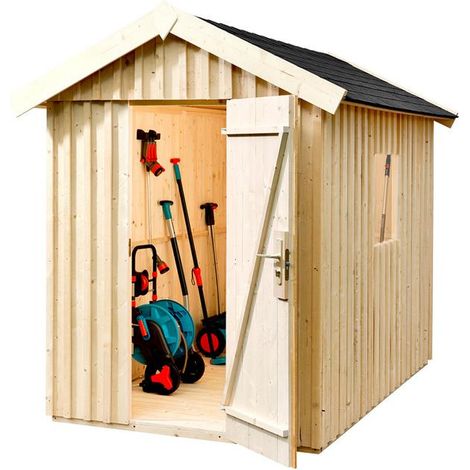 Schwedenhaus Vassbo Gr.2 natur mit ET, B162 x T246 cm