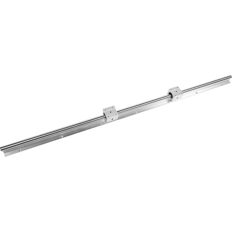 2 rails de guidage linéaires SBR16-1000 mm, 4 blocs de glissement à roulement SBR16UU (1/5)