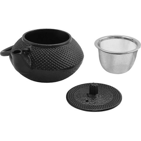 Théière en fonte avec infuseur en acier inoxydable, théière japonaise en fonte pour thé Oolong et thé Pu-erh, bouilloire 3 pièces (1/5)