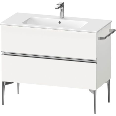Duravit Sivida bâti-support pour lavabo, 2 tiroirs, poignée