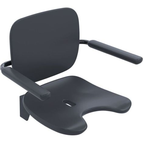 HEWI 802.51.23860 Siège rabattable Premium, découpe pour l'intimité (cuisses) (1/2)