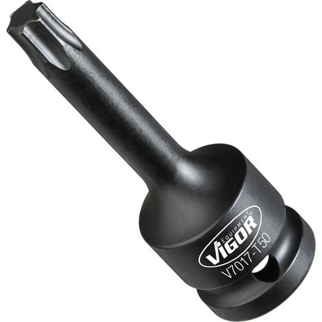 VIGOR Schlagschrauber Schraubendrehereinsatz, 1/2 (12,5 mm) Vierkant hohl, Innen TORX Profil, SW T50 (1/2)