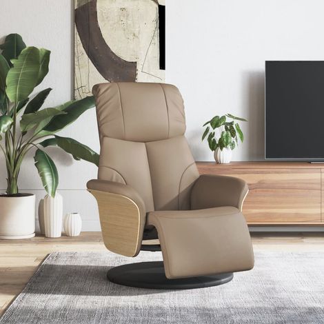 Relaxsessel mit Fußteil Cappuccino-Braun Kunstleder (1/5)