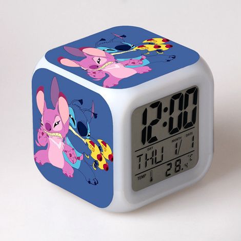 ZOLGINAH Petite Taille 3inch 8 cm,Stitch,Anime, Réveils numériques LED pour beb,Décoration de Chambre pour Les Enfants-09 (1/5)