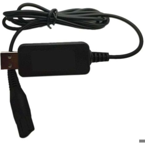 Câble de Prise USB A00390 Adaptateur éLectrique Chargeur Cordon D'Alimentation pour Rasoirs S300 S301 S302 S311 S331 S520 S530 (1/4)