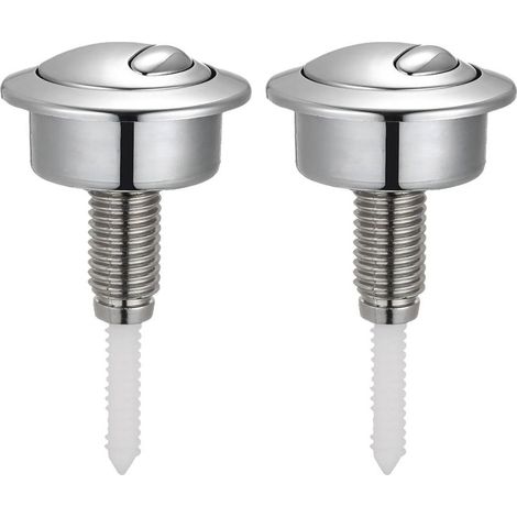 Lot de 2 boutons poussoirs à double chasse d'eau pour réservoir de toilettes Siamp pour Optima 49 Bouton poussoir à double chasse d'eau pour Twyford Vitra (1/5)