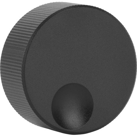 32x13mm Lautstärkereglerknopf, schwarz mattiert, massiver Aluminiumknopf für 6mm Potentiometer (1/5)