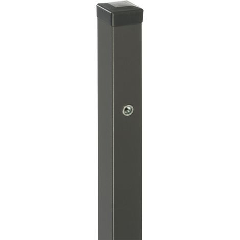 Polbram Torpfosten 70 x 70 (160cm) Abstand 76 cm passend für LINUS 100, RAL-Farbe 7016 Zaunpfosten