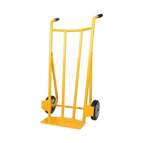 CARRELLO A SPALLA CURVA CON RUOTE ELASTICHE D.200