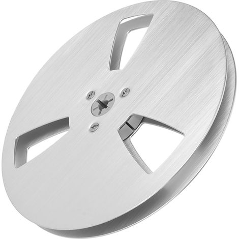 Leere 1/4"-7-Zoll-Bandspule, 3 Löcher, Aluminiumlegierung, Universalöffnung, Maschinenteil, silberne Aufwickelspule (1/5)