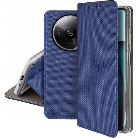 Custodia per Xiaomi Redmi A3 4G SMART MAGNET BOOK CASE BLU NAVY + Vetro (1/5)
