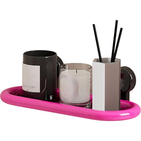 Étagère murale multifonction à ventouse pour salle de bain avec trous de drainage pour rangement de douche, organiseurs en ABS, supports de douche anti-fuite (1/5)