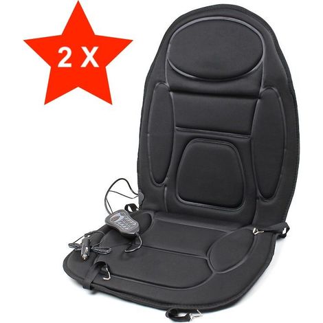 Lot de 2 Housses de voiture massantes et chauffantes en 12V