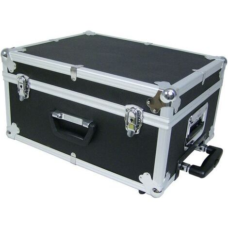 Caisse de transport aluminium 500 x 400 x 260 mm – MALLEWM – Intérieur étanche avec mousse PU – 2 roulettes 60 mm – Charge max 20 kg – Viso (1/5)
