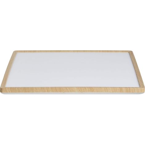 Pannello Luminoso LED Quadrato Plafoniera a Filo Soffitto con Telecomando 42 cm Marrone Chiaro Tivora (1/5)