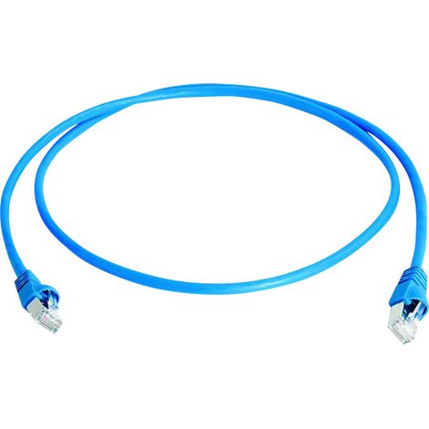 Telegärtner 100009129 RJ45 Patchkabel CAT 6a S/FTP 50.00 m Blau Flammwidrig, Halogenfrei, UL-zertifi