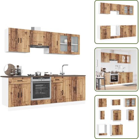Ensemble d'armoires de cuisine 8 pcs Kalmar bois d'ingénierie - Ensemble D'armoires De Cuisine - Ensemble D'armoires De Cuisine - Ensemble D'armoires - Armoire De Cuisine (1/5)